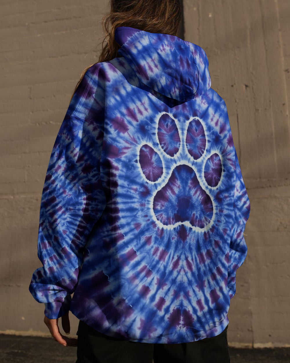 PURPLE BLUE SWIRL PAW  ALL OVER PRINT - YHHG1912252