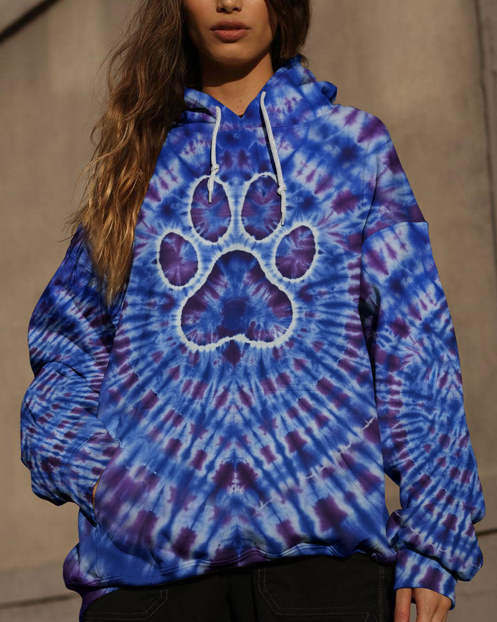 PURPLE BLUE SWIRL PAW  ALL OVER PRINT - YHHG1912252