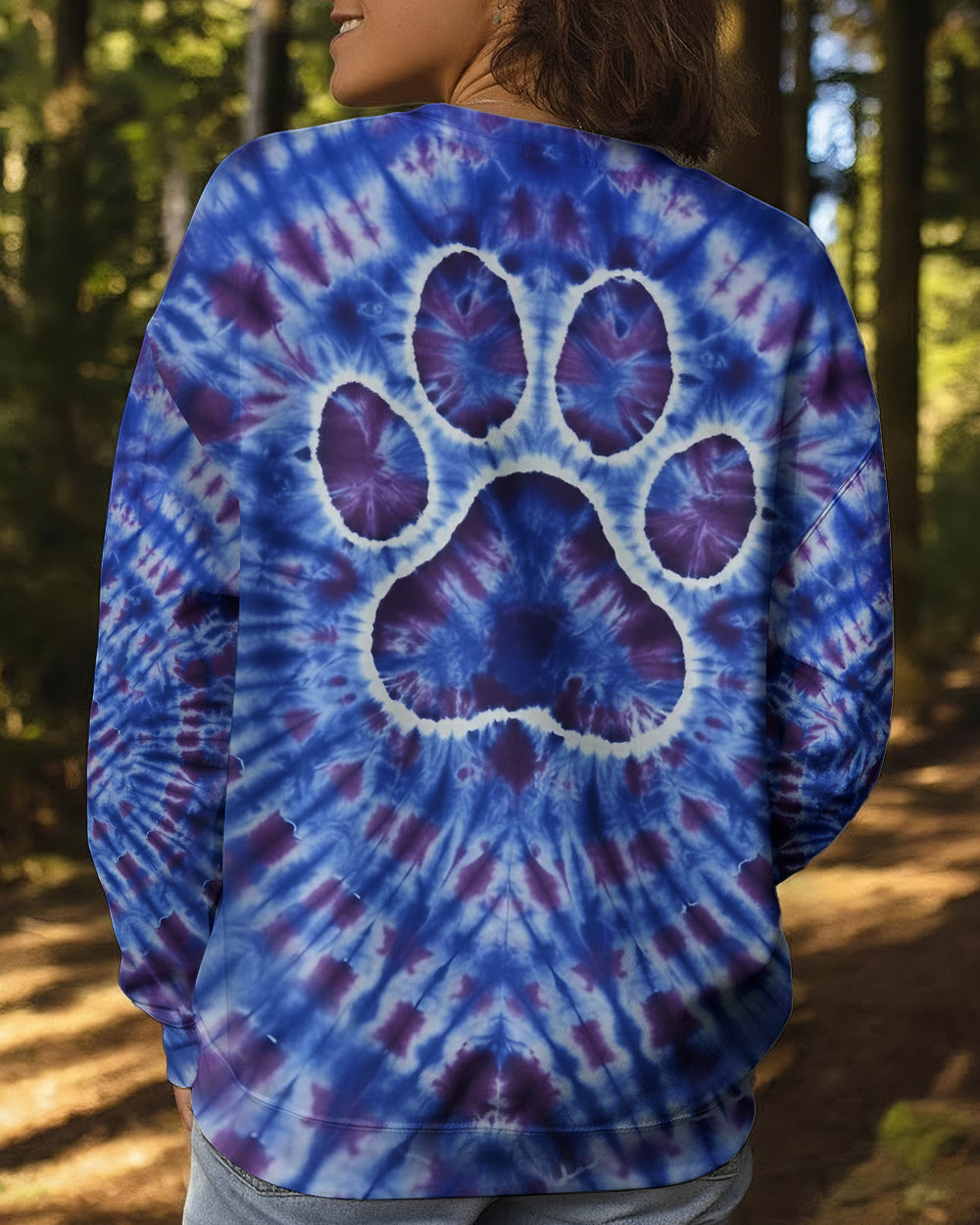 PURPLE BLUE SWIRL PAW  ALL OVER PRINT - YHHG1912252