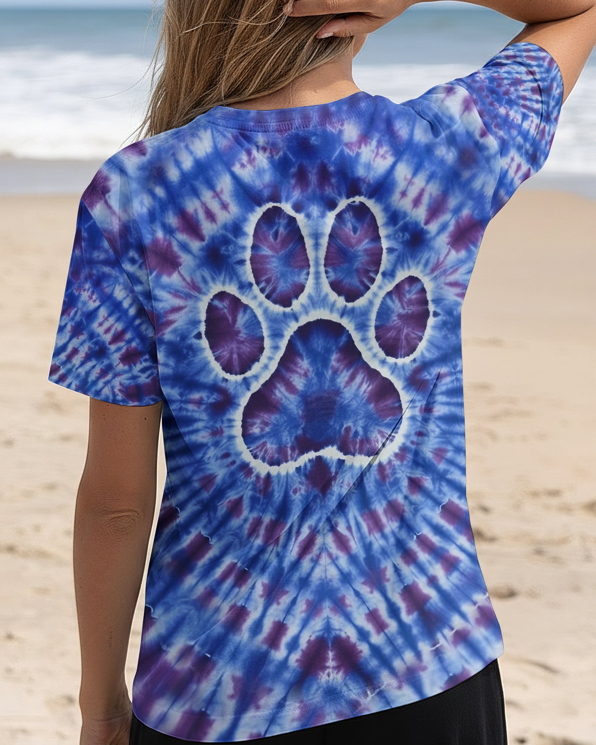 PURPLE BLUE SWIRL PAW  ALL OVER PRINT - YHHG1912252