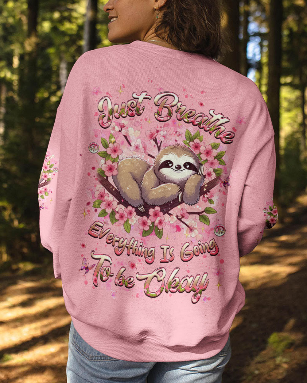 JUST BREATHE SLOTH ALL OVER PRINT - YHHG2008254