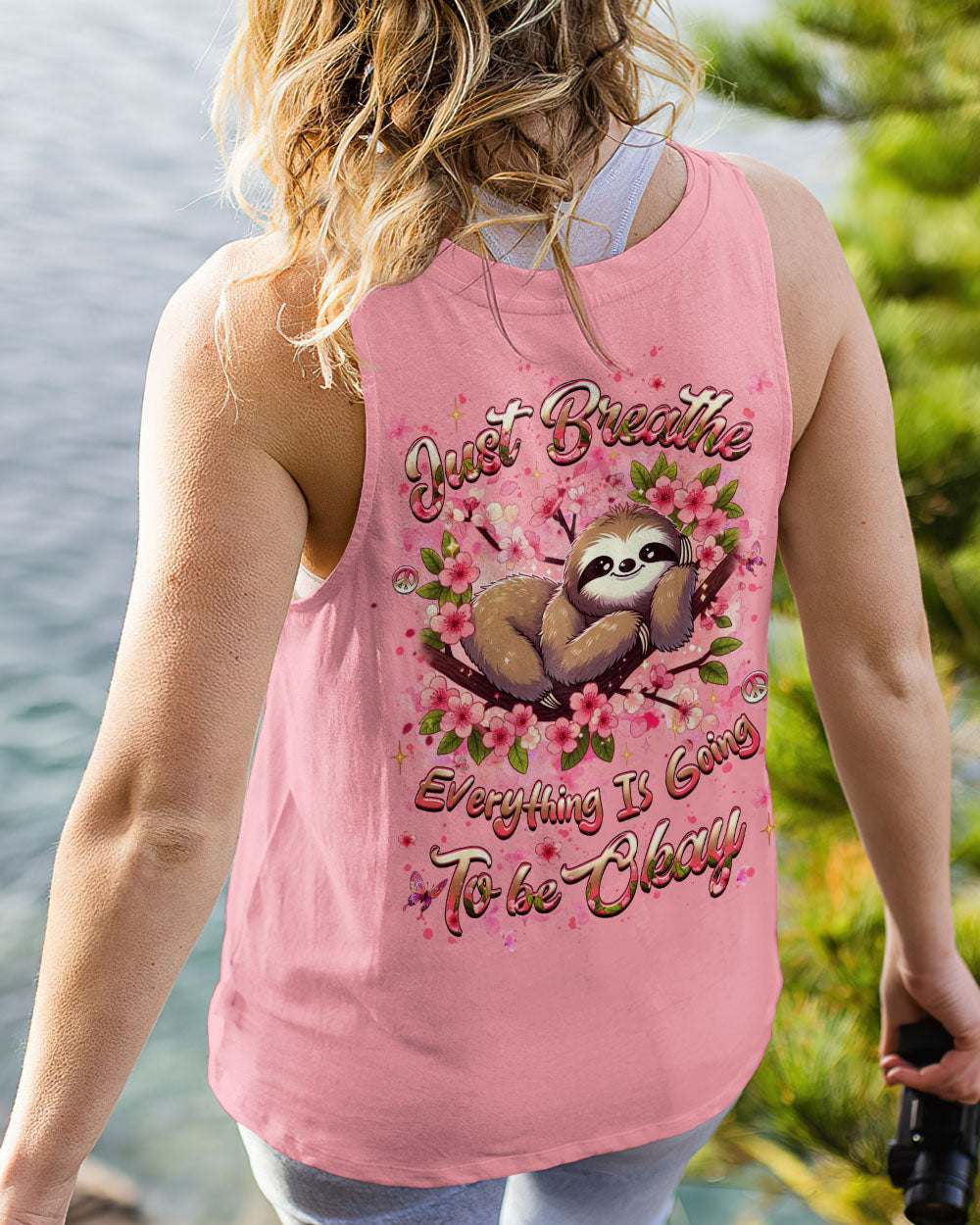 JUST BREATHE SLOTH ALL OVER PRINT - YHHG2008254