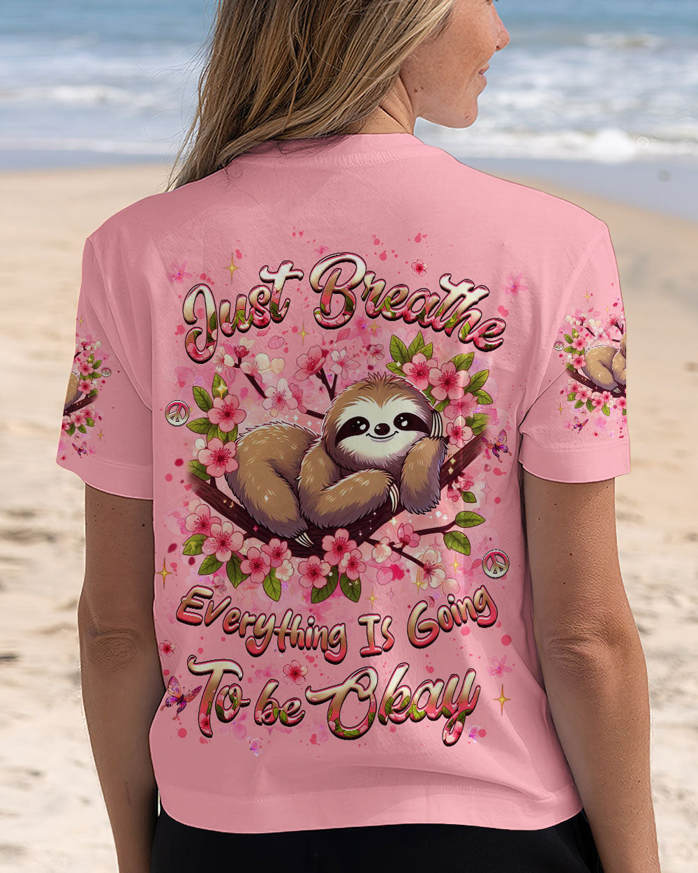 JUST BREATHE SLOTH ALL OVER PRINT - YHHG2008254