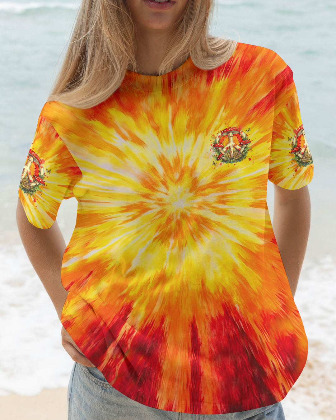 HIPPIE SOUL MUSHROOM TIE DYE ALL OVER PRINT - YHHG2011251