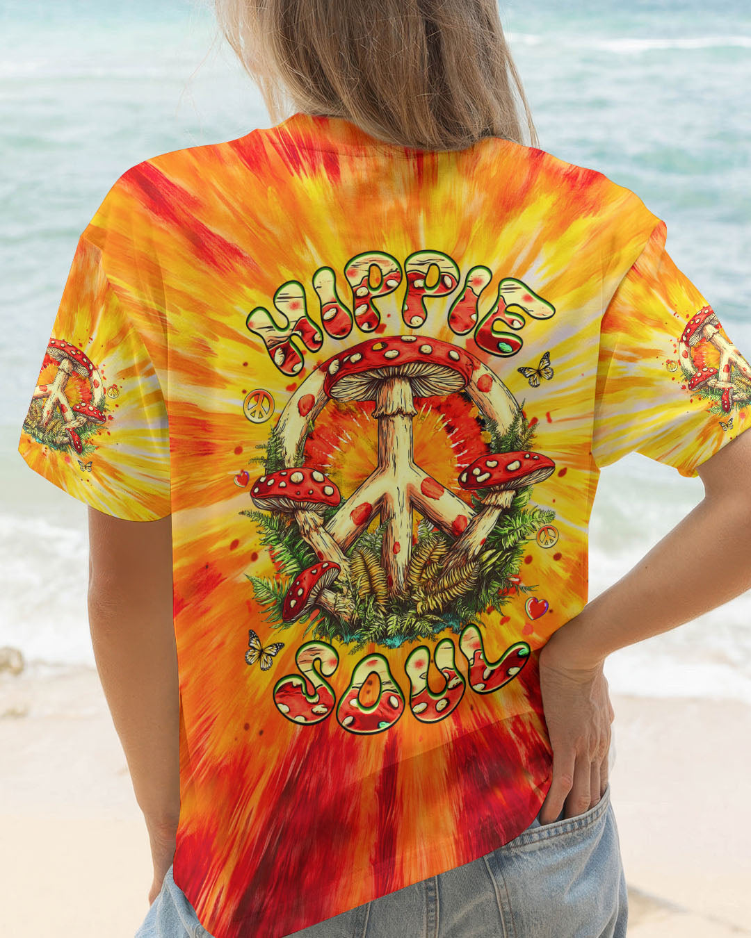 HIPPIE SOUL MUSHROOM TIE DYE ALL OVER PRINT - YHHG2011251