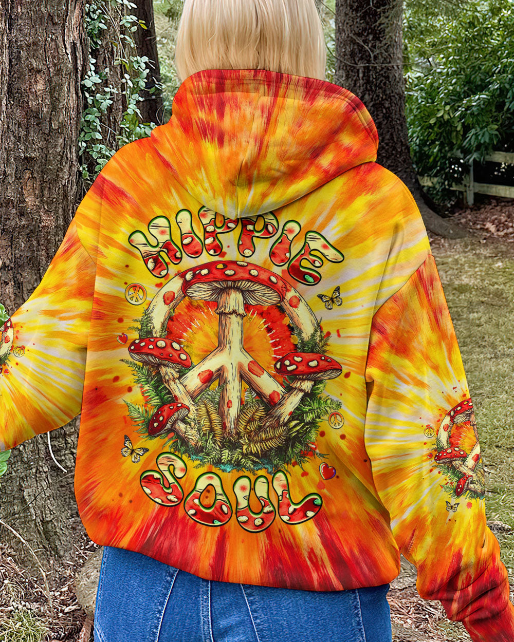 HIPPIE SOUL MUSHROOM TIE DYE ALL OVER PRINT - YHHG2011251