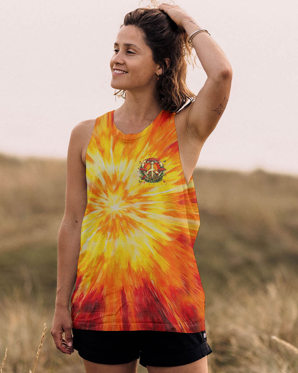 HIPPIE SOUL MUSHROOM TIE DYE ALL OVER PRINT - YHHG2011251