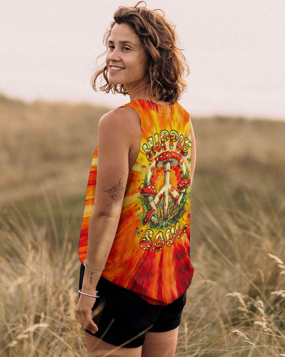 HIPPIE SOUL MUSHROOM TIE DYE ALL OVER PRINT - YHHG2011251