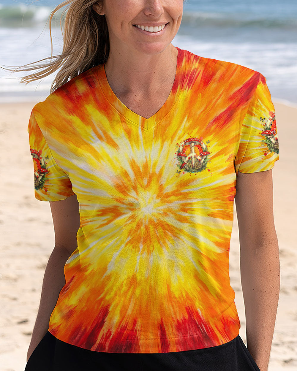 HIPPIE SOUL MUSHROOM TIE DYE ALL OVER PRINT - YHHG2011251