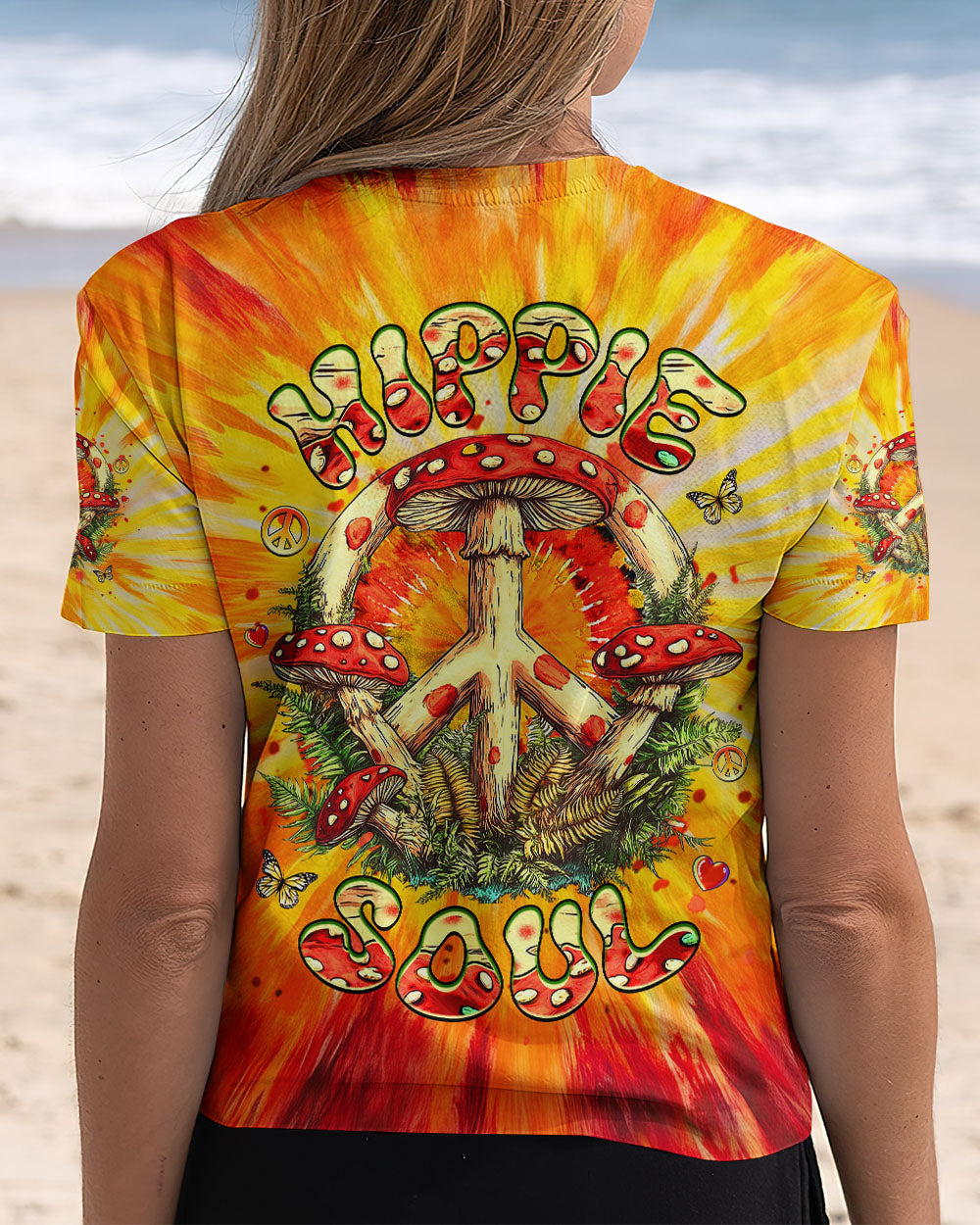 HIPPIE SOUL MUSHROOM TIE DYE ALL OVER PRINT - YHHG2011251