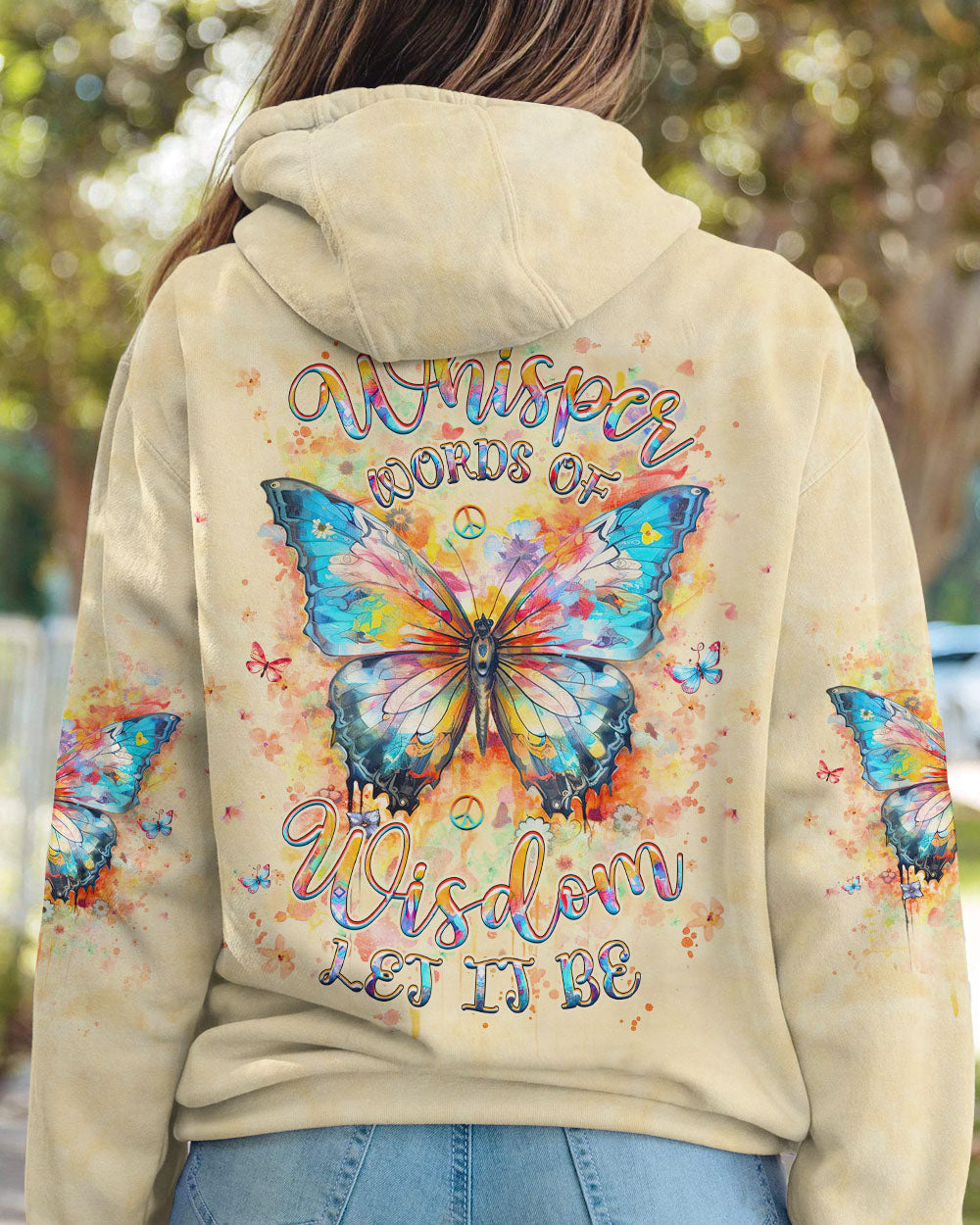 WHISPER WORDS OF WISDOM LET IT BE BUTTERFLY ALL OVER PRINT - YHHG2012243