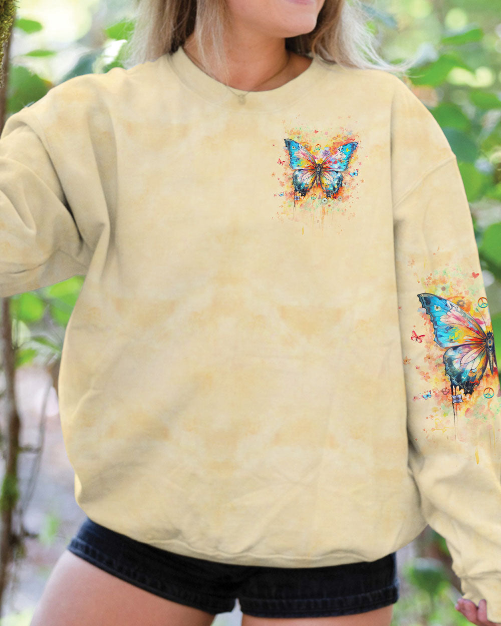 WHISPER WORDS OF WISDOM LET IT BE BUTTERFLY ALL OVER PRINT - YHHG2012243