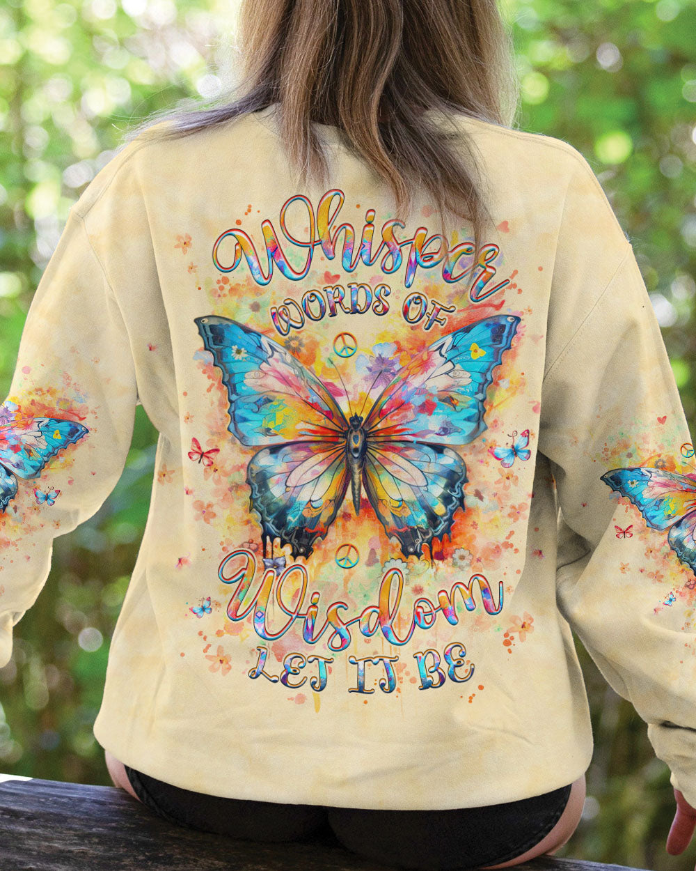 WHISPER WORDS OF WISDOM LET IT BE BUTTERFLY ALL OVER PRINT - YHHG2012243