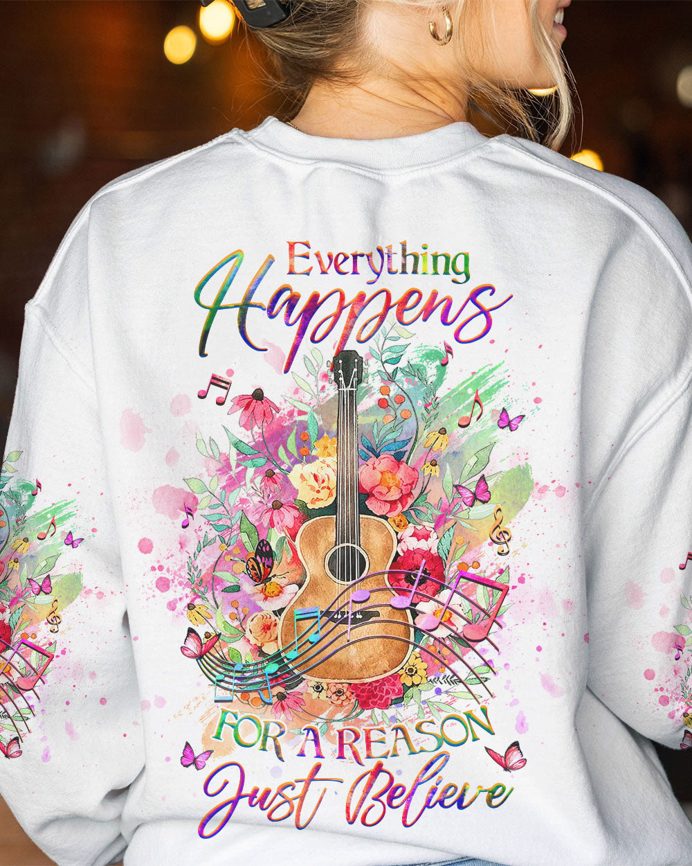 JUST BELIEVE GUITAR ALL OVER PRINT - YHHG2106232