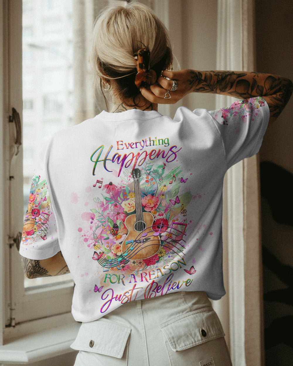 JUST BELIEVE GUITAR ALL OVER PRINT - YHHG2106232