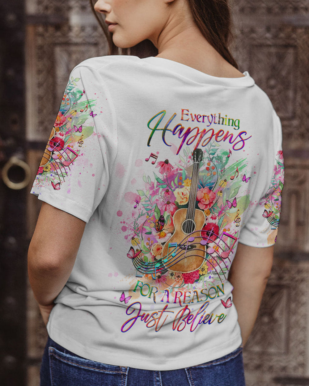 JUST BELIEVE GUITAR ALL OVER PRINT - YHHG2106232