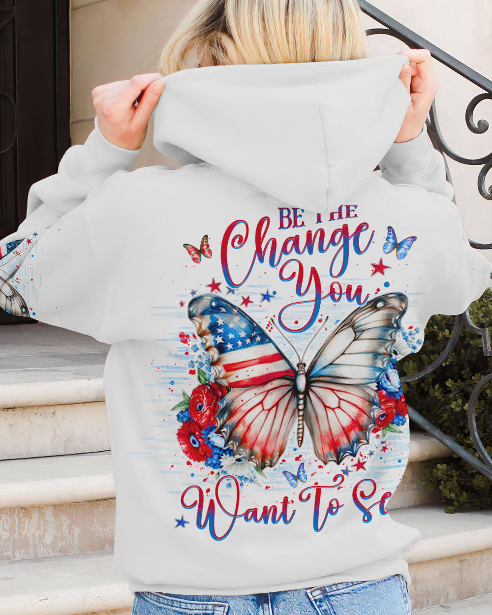 BE THE CHANGE YOU WANT TO SEE BUTTERFLY ALL OVER PRINT - YHHG2107231