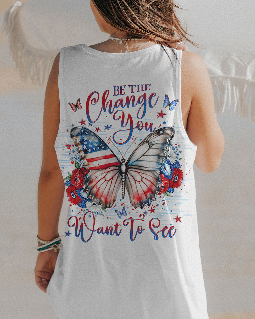 BE THE CHANGE YOU WANT TO SEE BUTTERFLY ALL OVER PRINT - YHHG2107231