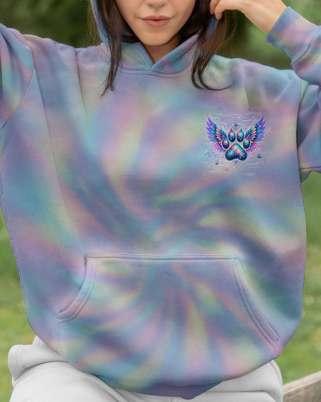 I BELIEVE THERE ARE ANGELS AMONG US PAW PRINT ALL OVER PRINT - YHHG2212252