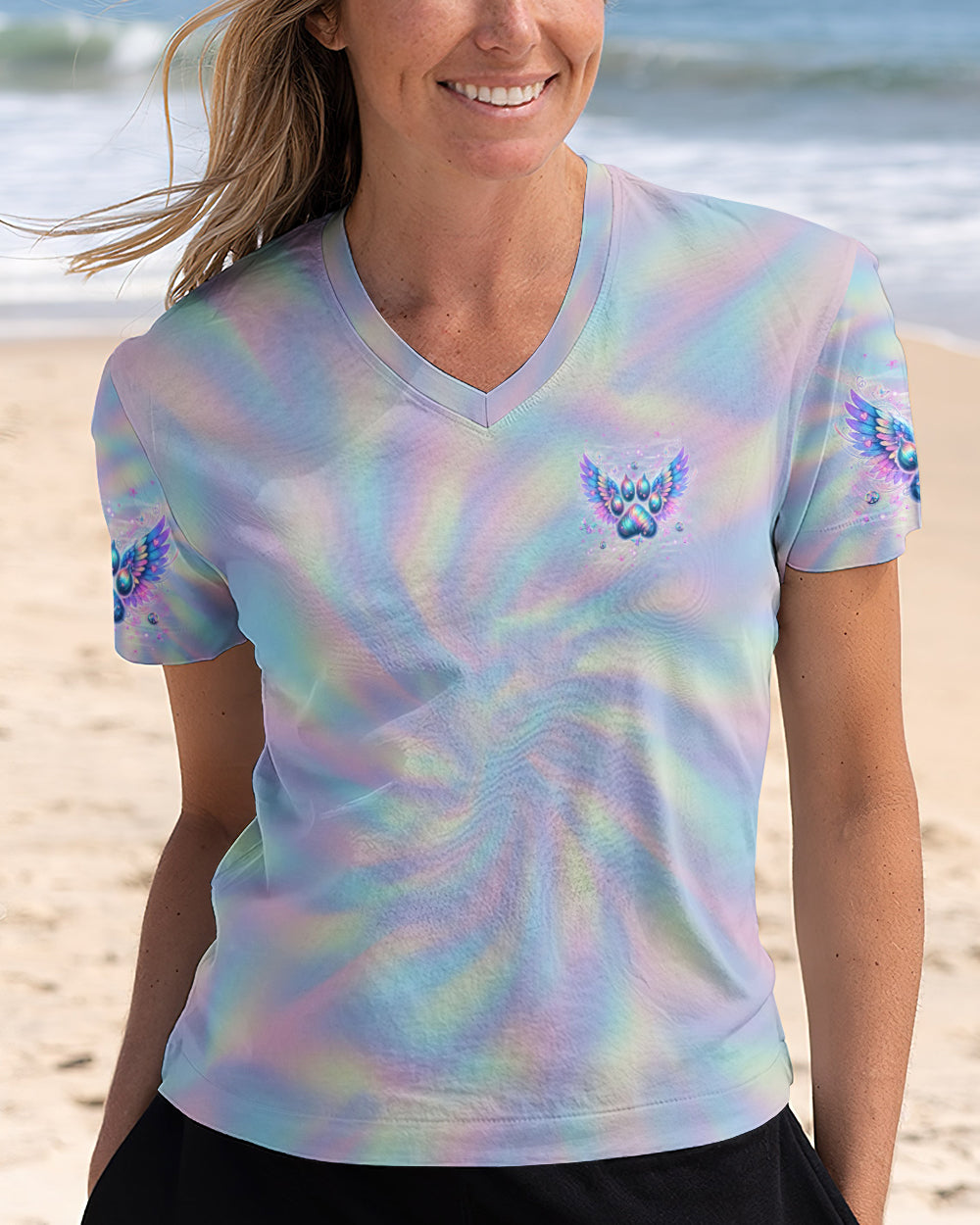 I BELIEVE THERE ARE ANGELS AMONG US PAW PRINT ALL OVER PRINT - YHHG2212252