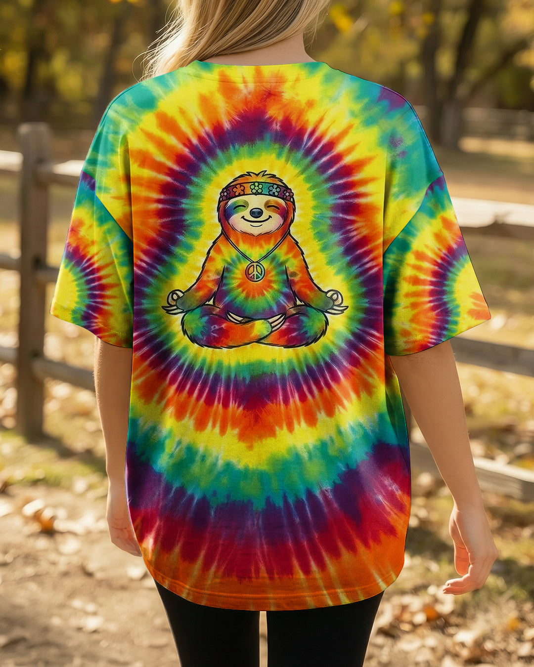 RAINBOW AURA SLOTH ALL OVER PRINT - YHHG2301261