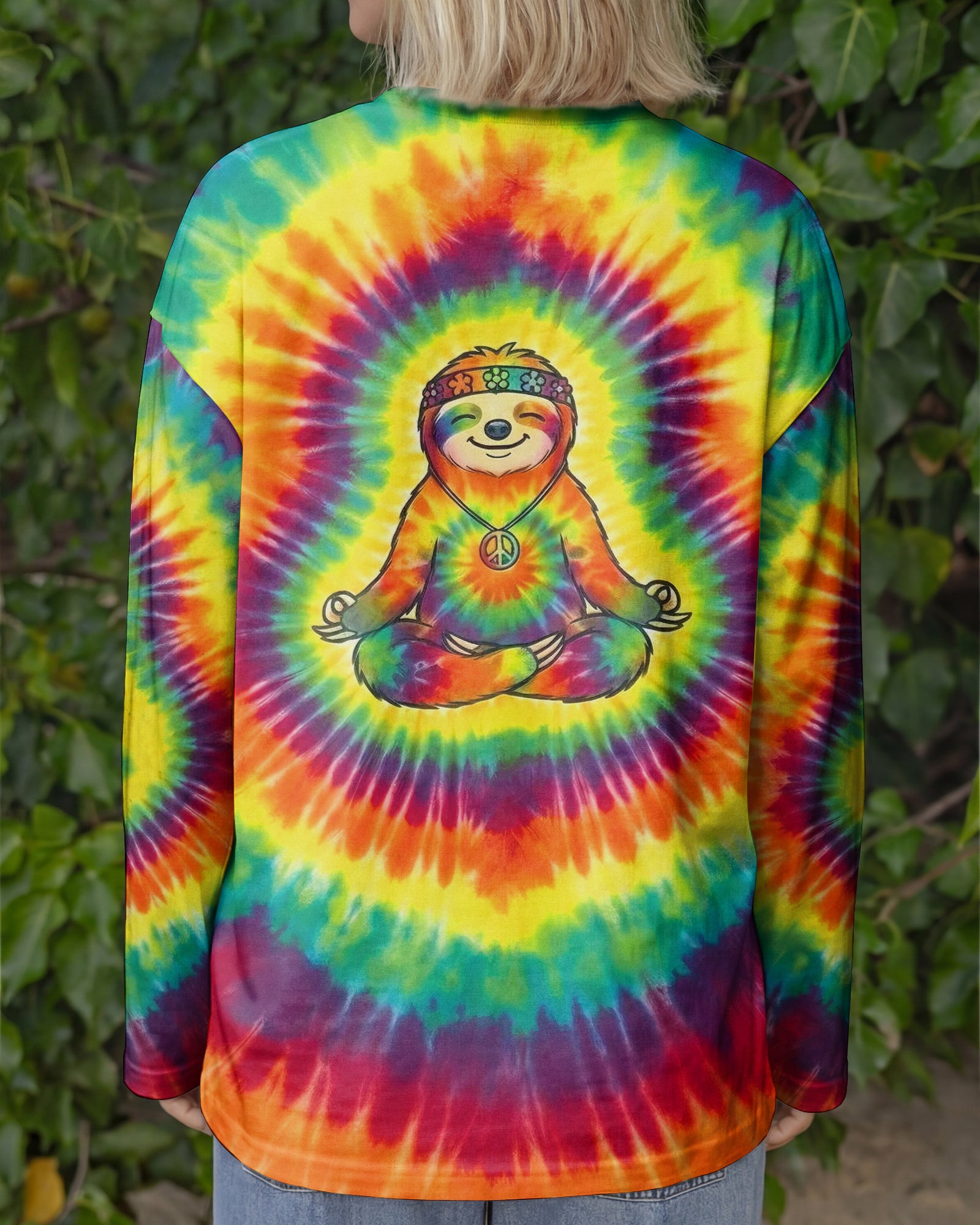 RAINBOW AURA SLOTH ALL OVER PRINT - YHHG2301261