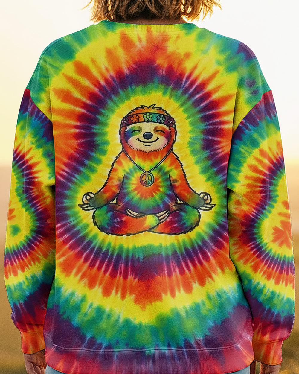 RAINBOW AURA SLOTH ALL OVER PRINT - YHHG2301261