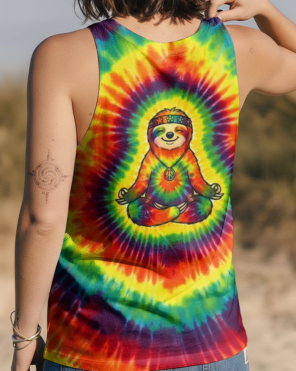 RAINBOW AURA SLOTH ALL OVER PRINT - YHHG2301261