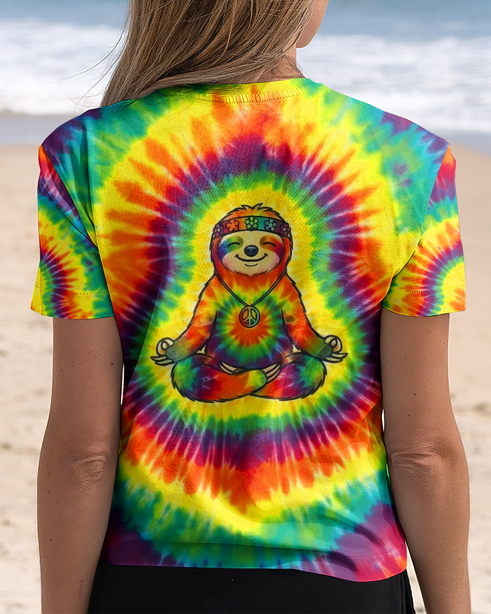 RAINBOW AURA SLOTH ALL OVER PRINT - YHHG2301261