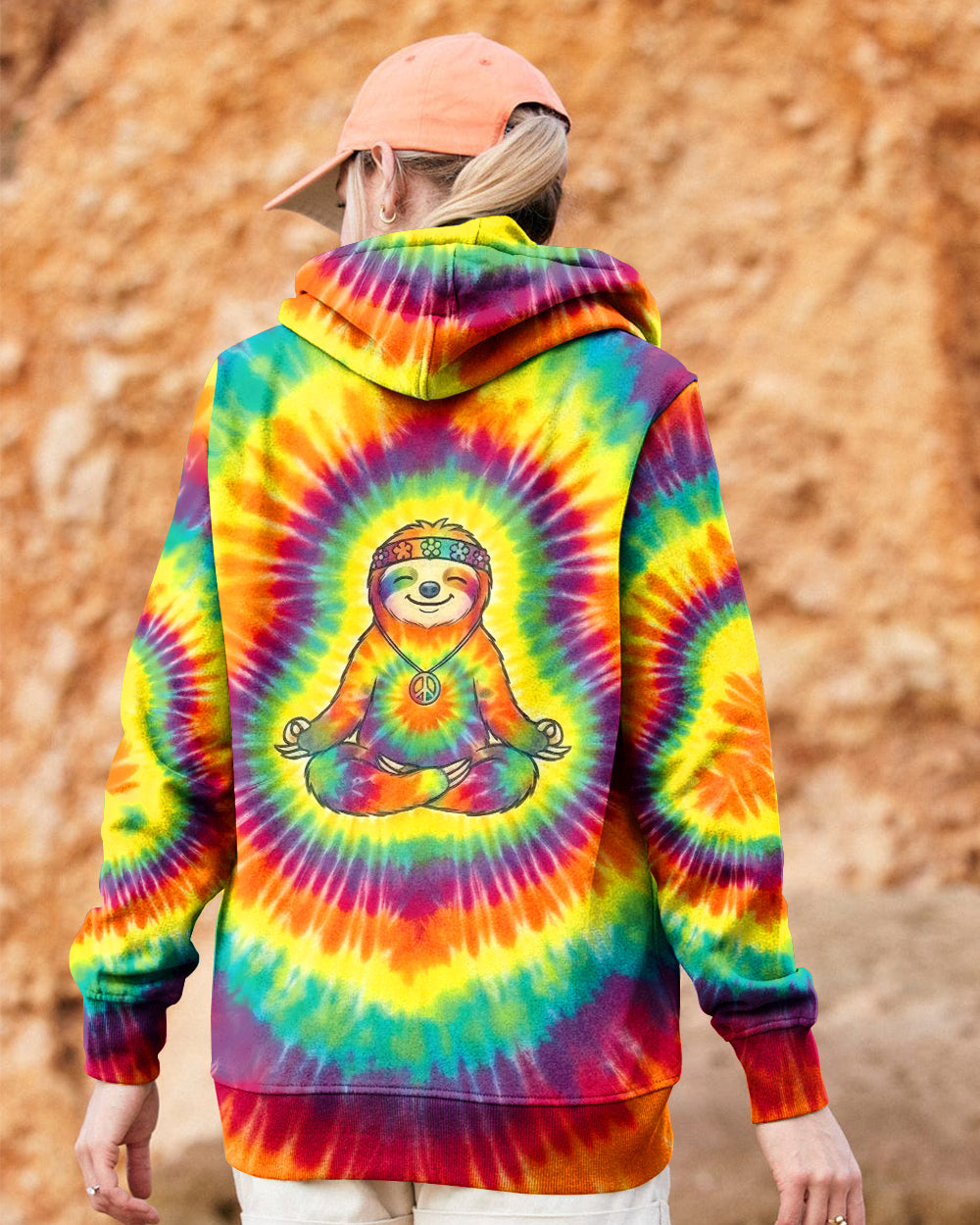 RAINBOW AURA SLOTH ALL OVER PRINT - YHHG2301261