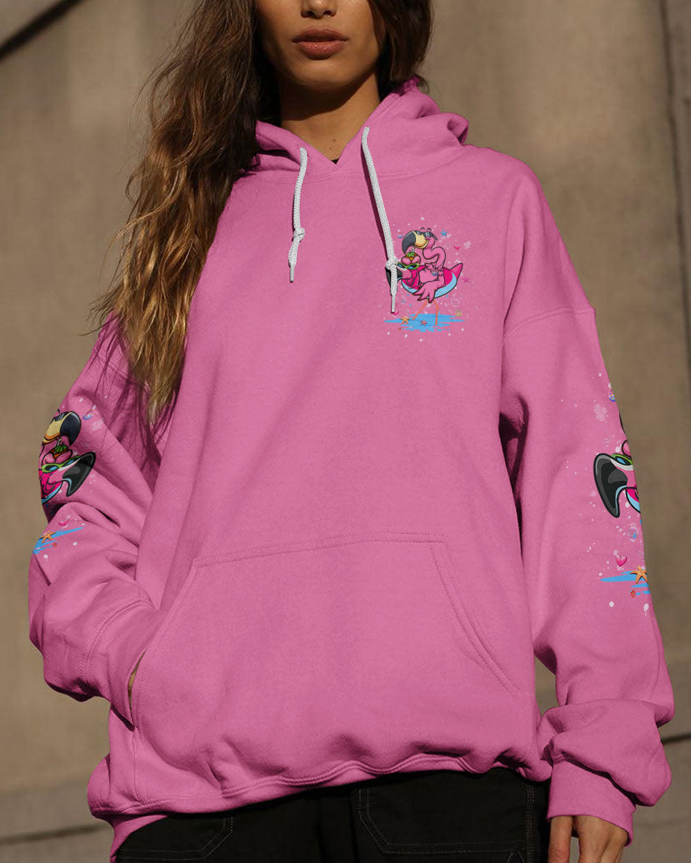 PRETTY IN PINK FLAMINGO ALL OVER PRINT - YHHG2307242