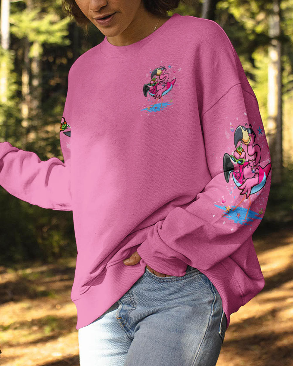 PRETTY IN PINK FLAMINGO ALL OVER PRINT - YHHG2307242