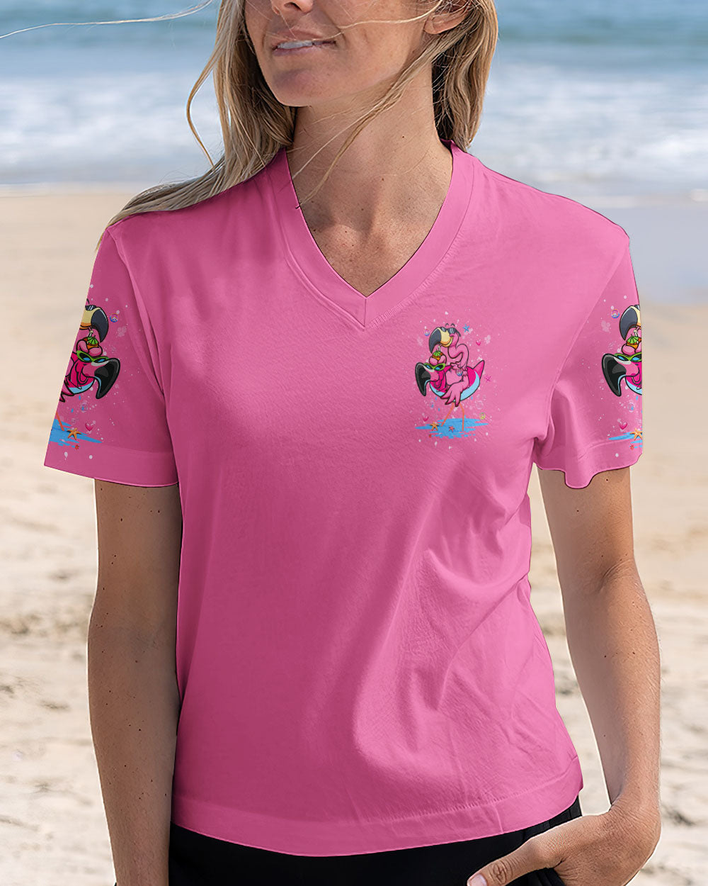 PRETTY IN PINK FLAMINGO ALL OVER PRINT - YHHG2307242