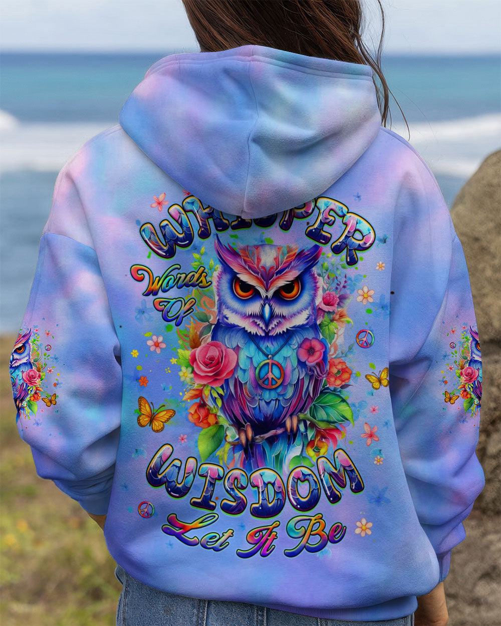 WHISPER WORDS OF WISDOM LET IT BE OWL ALL OVER PRINT - YHHG2310251
