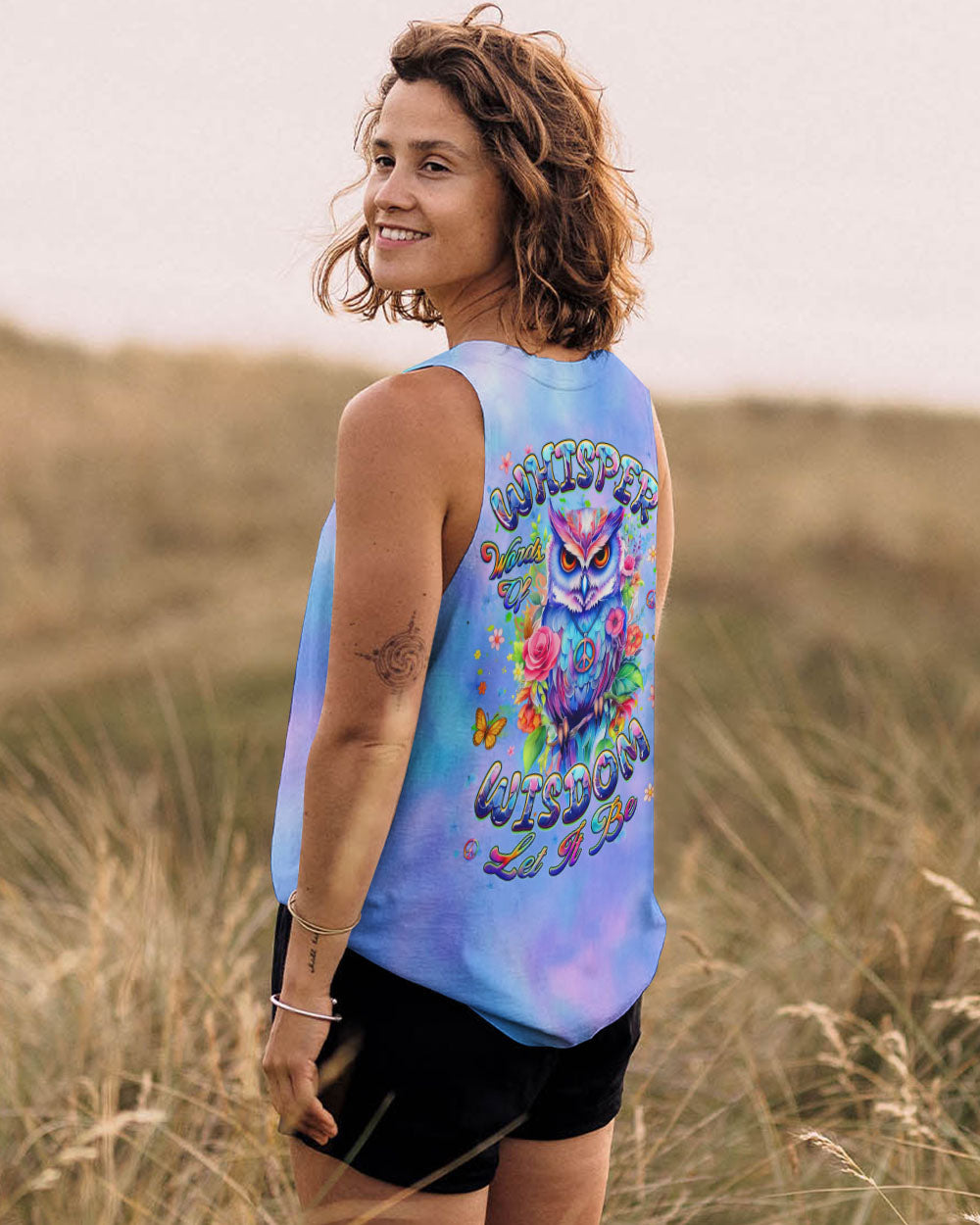 WHISPER WORDS OF WISDOM LET IT BE OWL ALL OVER PRINT - YHHG2310251