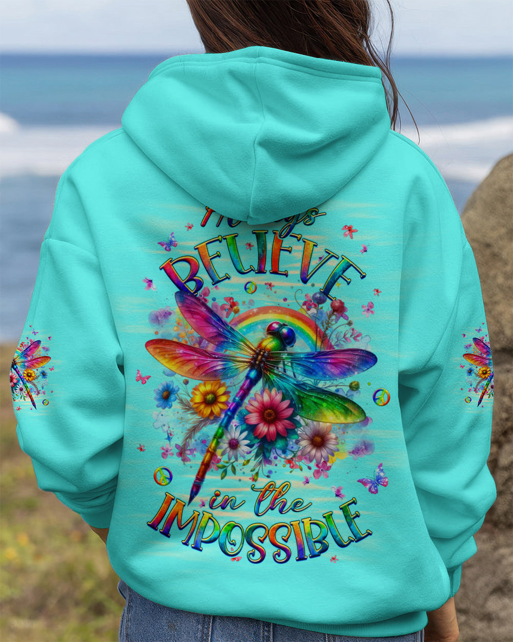 ALWAYS BELIEVE IN THE IMPOSSIBLE DRAGONFLY ALL OVER PRINT - YHHG2312251