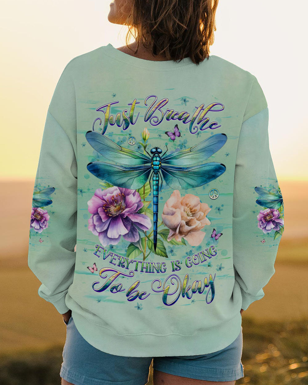 JUST BREATHE DRAGONFLY ALL OVER PRINT - YHHG2401251