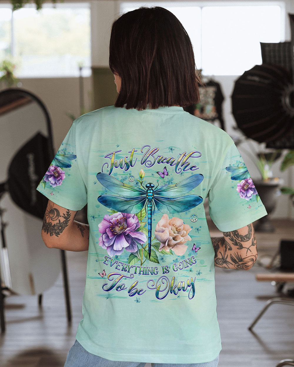 JUST BREATHE DRAGONFLY ALL OVER PRINT - YHHG2401251