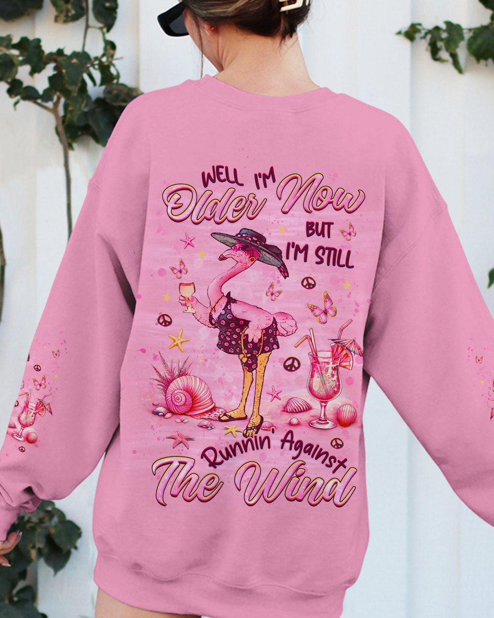 RUNNING AGAINST THE WIND FLAMINGO ALL OVER PRINT - YHHG2406241
