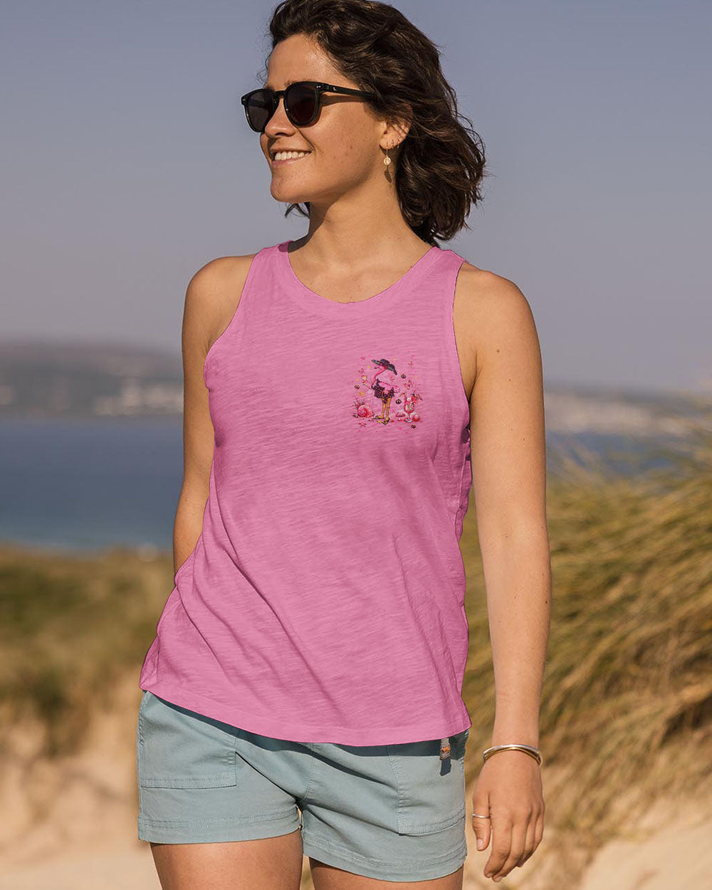 RUNNING AGAINST THE WIND FLAMINGO ALL OVER PRINT - YHHG2406241