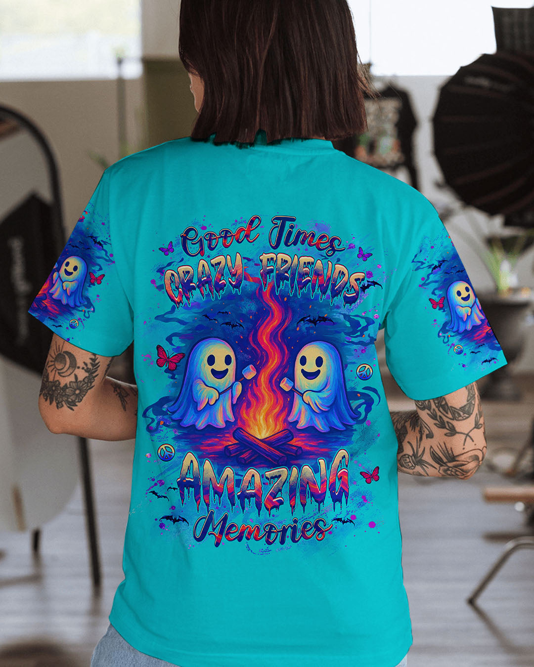 GOOD TIMES CRAZY FRIEND HALLOWEEN ALL OVER PRINT - YHHG2407253