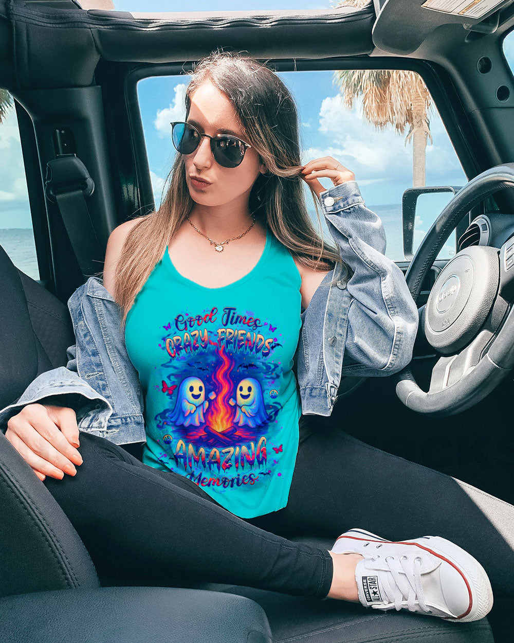 GOOD TIMES CRAZY FRIEND HALLOWEEN ALL OVER PRINT - YHHG2407253
