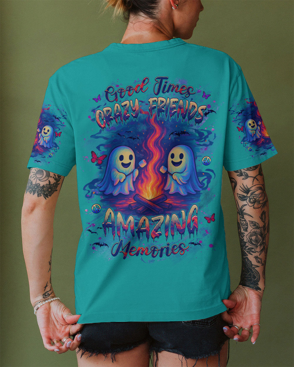 GOOD TIMES CRAZY FRIEND HALLOWEEN ALL OVER PRINT - YHHG2407253