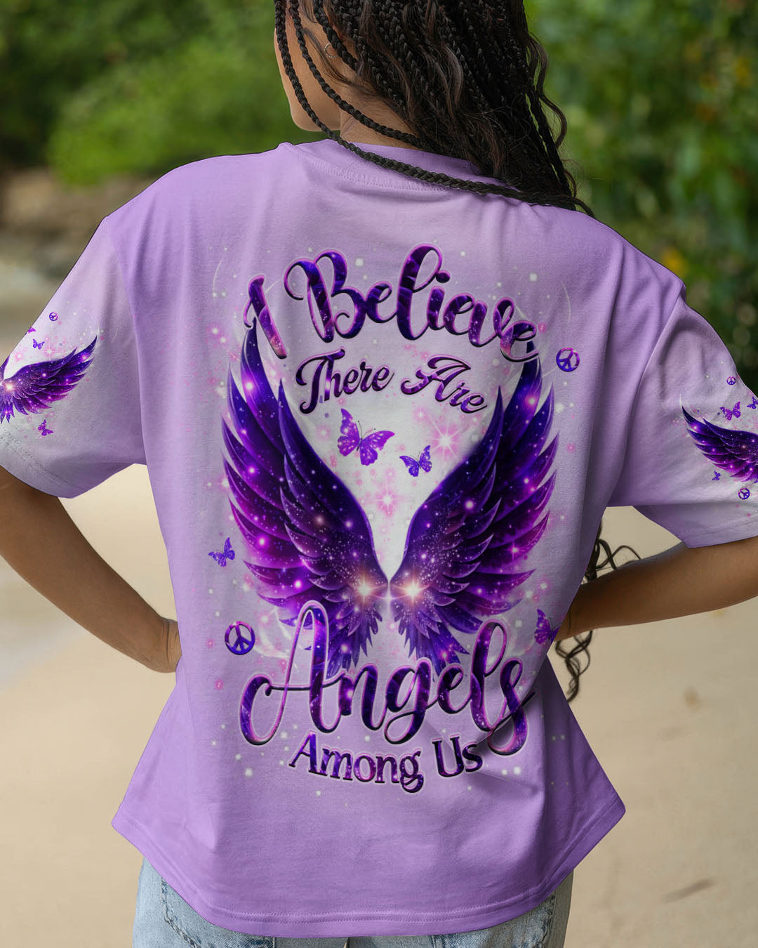 I BELIEVE THERE ARE ANGELS AMONG US WINGS ALL OVER PRINT - YHHG2411251