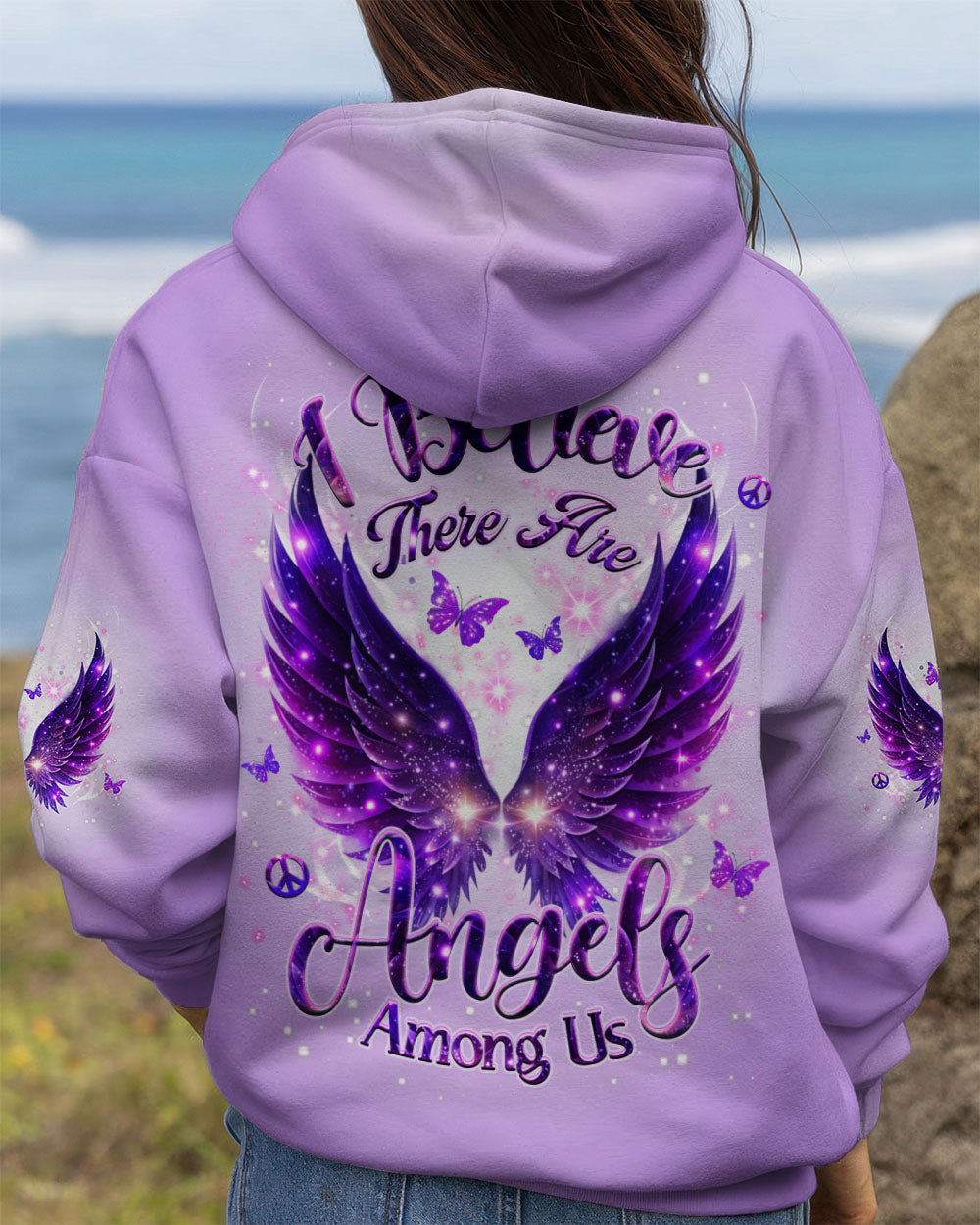 I BELIEVE THERE ARE ANGELS AMONG US WINGS ALL OVER PRINT - YHHG2411251