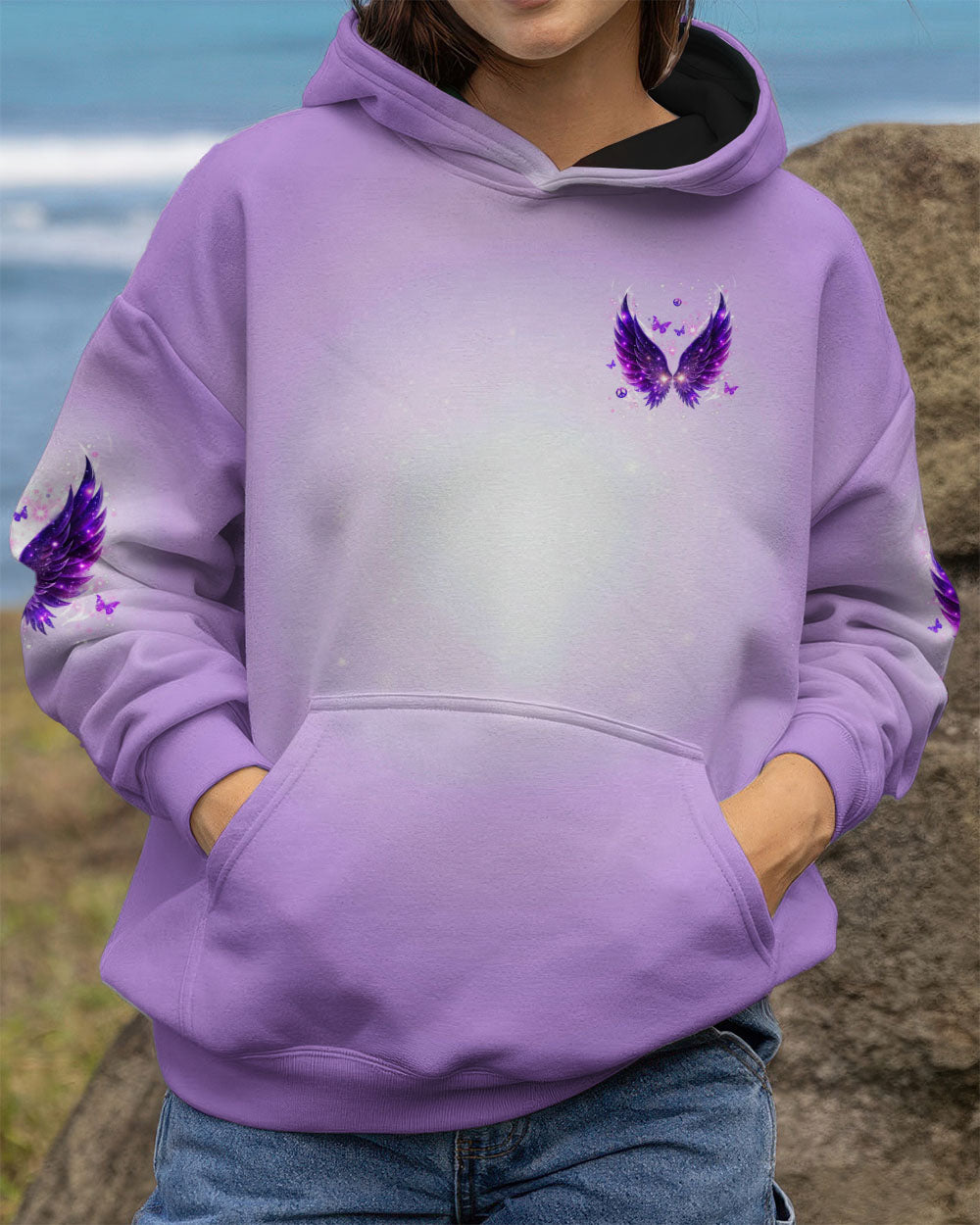 I BELIEVE THERE ARE ANGELS AMONG US WINGS ALL OVER PRINT - YHHG2411251