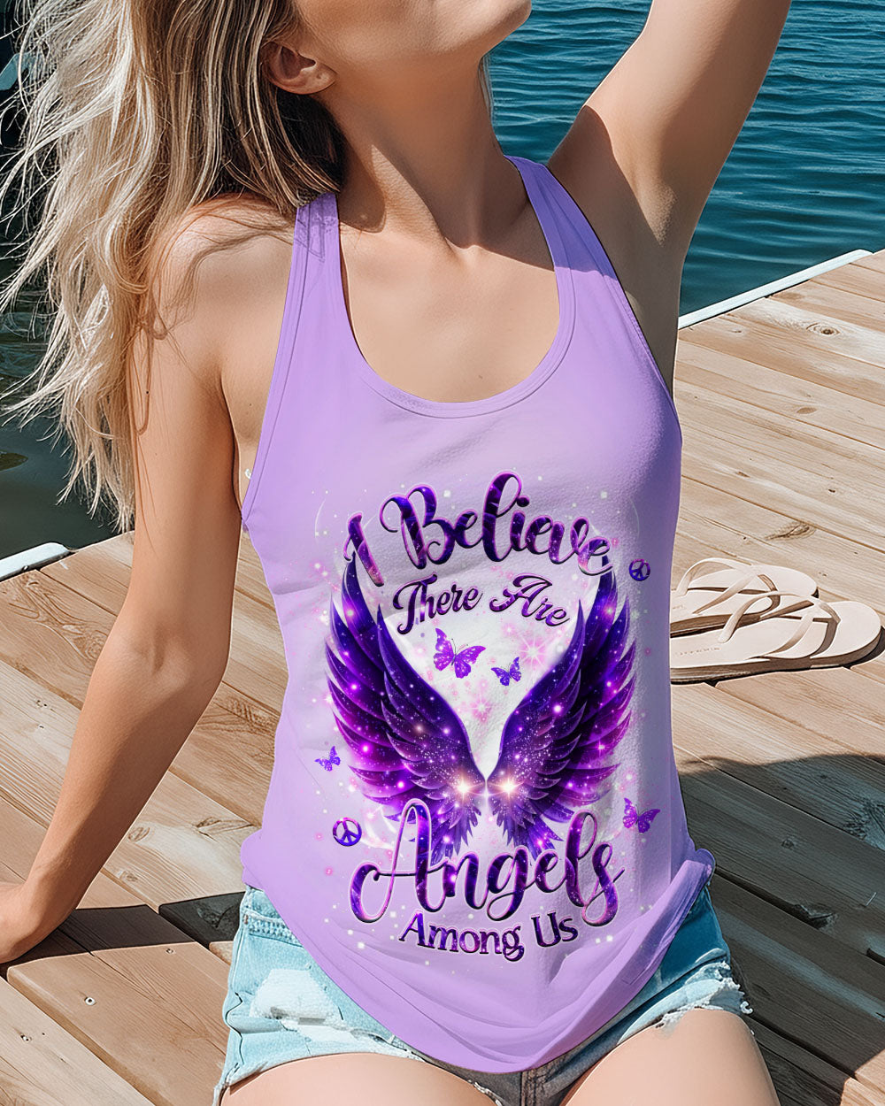 I BELIEVE THERE ARE ANGELS AMONG US WINGS ALL OVER PRINT - YHHG2411251