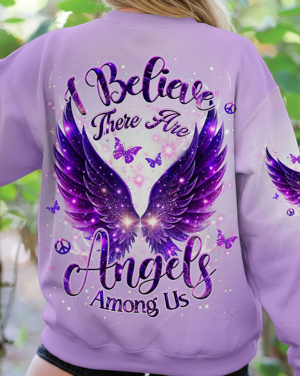 I BELIEVE THERE ARE ANGELS AMONG US WINGS ALL OVER PRINT - YHHG2411251