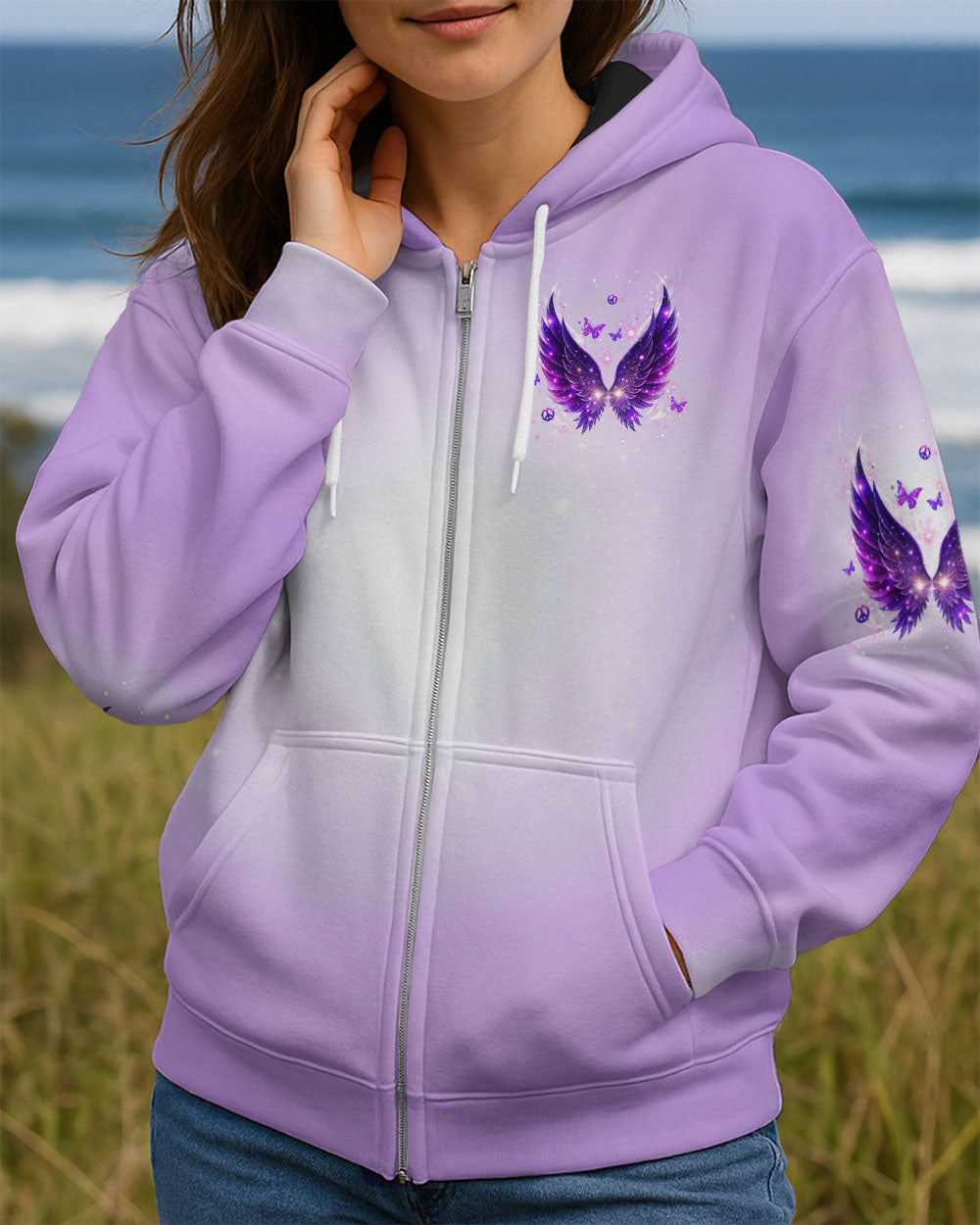 I BELIEVE THERE ARE ANGELS AMONG US WINGS ALL OVER PRINT - YHHG2411251