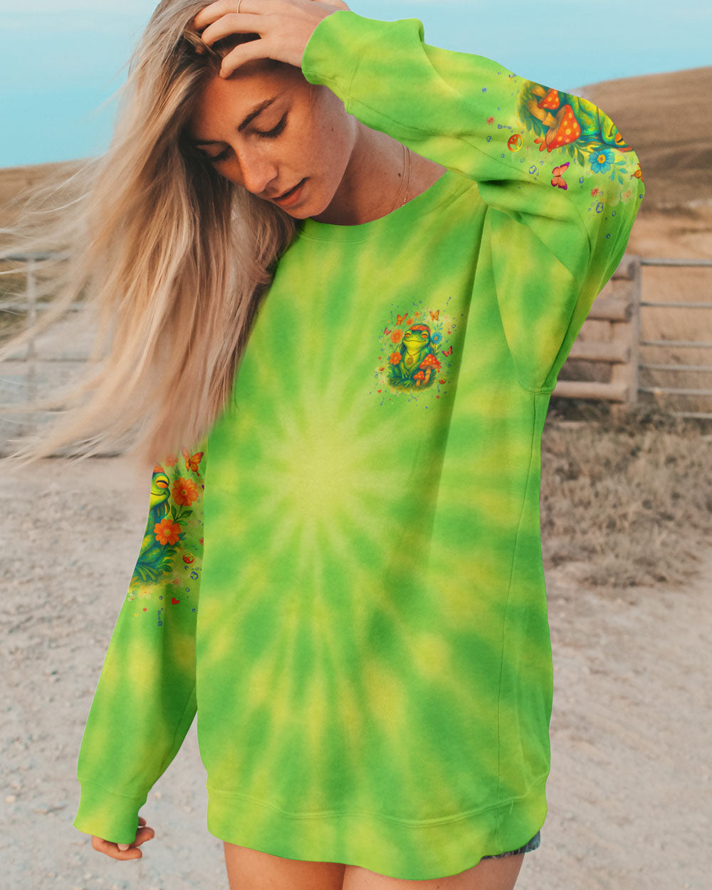 DON'T WORRY BE HAPPY FROG ALL OVER PRINT - YHHG2504252